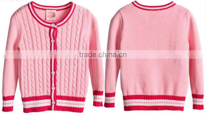 wholesale custom handmade child children's cable knit cardigan