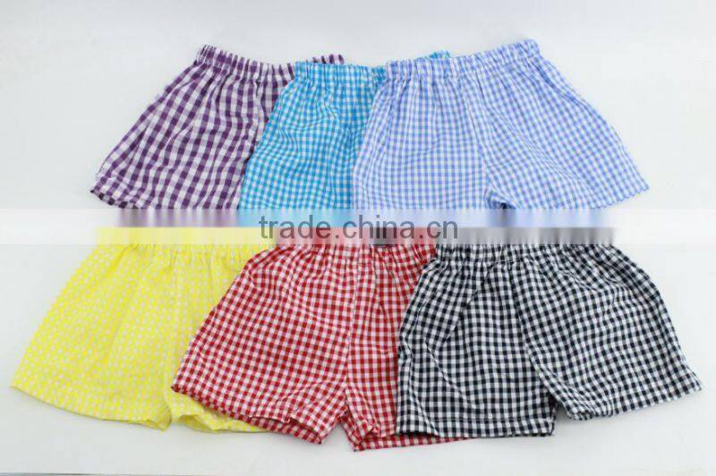 American Hot Kids Clothing Shorts Girl Picture Cotton Pants Baby Girls Soft Gingham Design Bloomers