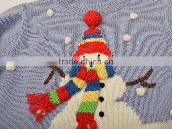 New design baby clothes factory hand knit baby sweater