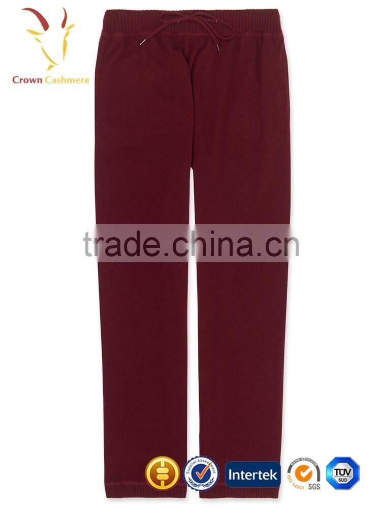 Custom high quality Cashmere Knitted men sport jogger pants