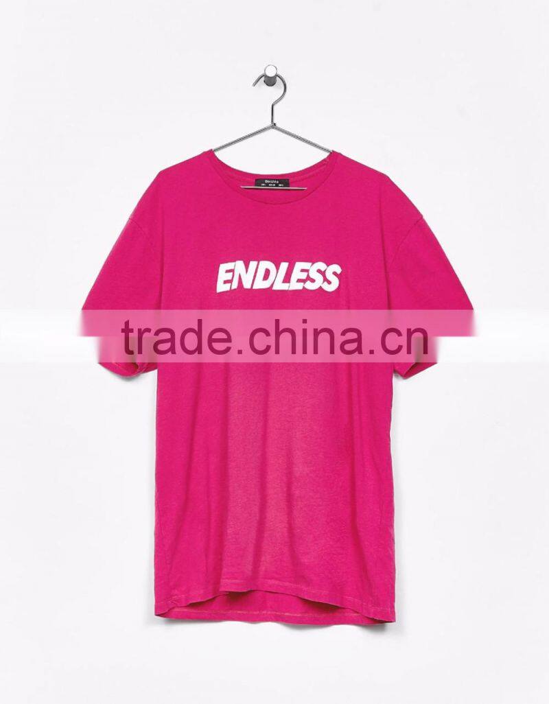 OEM service men cotton pink t shhirt manufacturing