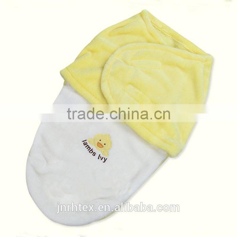 Trade assurance embroidered combed cotton baby swaddle wrap/wholesale organic swaddle blanket