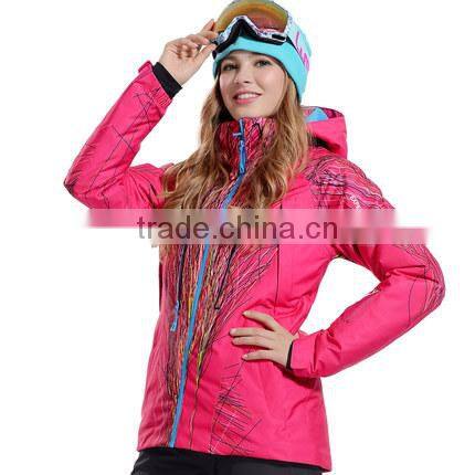 High quality varsity outdoor waterproof polyester custom mens waterproof crane ski jacket