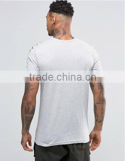 2016 men t shirt made in china cut out short sleeve