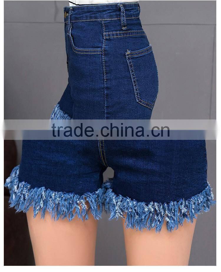 new style summer high waist tassels ladies fashion hot shorts hot jeans shorts