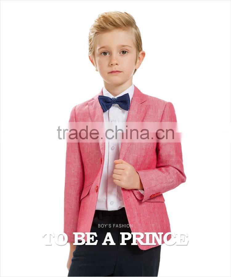 ELPA 2016 fancy kids coat pink linen Boy blazer for wedding