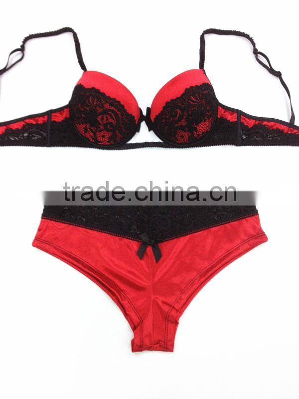 high quality satin fabric lace top bra and panty set hot image xxxl.com