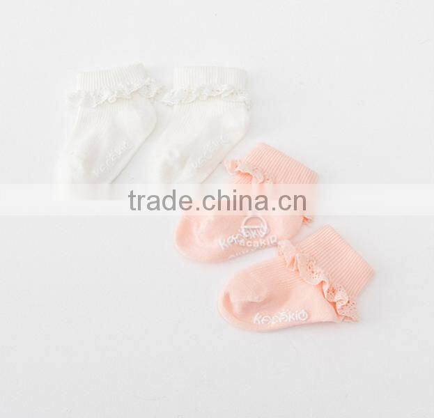 baby sweet lace cotton socks, silicone print baby sock