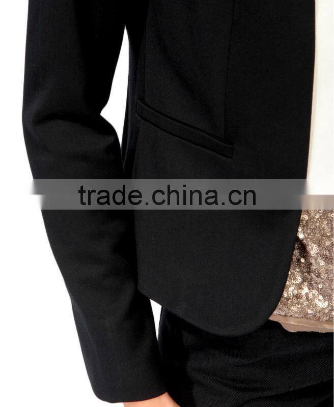 Contrast Shawl Collar Blazer