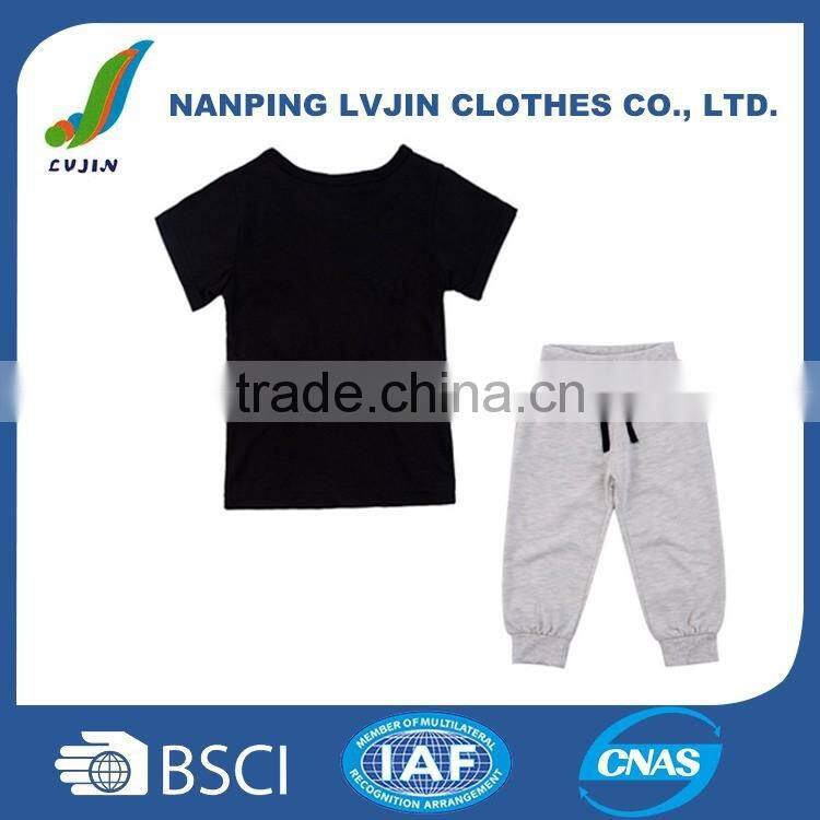 infant&toddler baby kids clothing set with baby boys t-shirt and pant