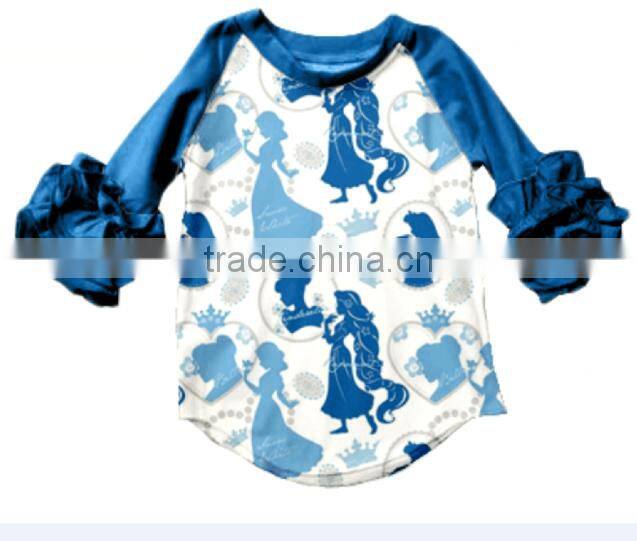 boutique girls raglan t-shirt print a dance princess let your baby look princess wholesale shirt