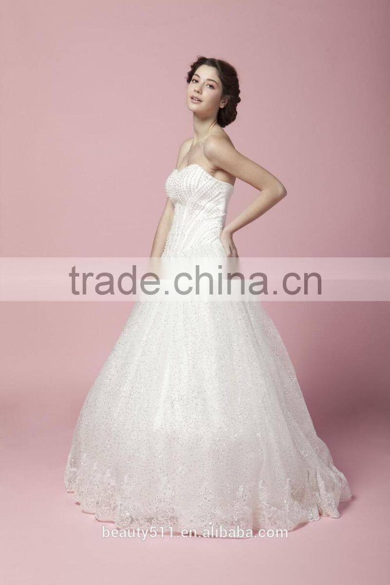 sweetheart mermaid lace mermaid color off-the-shoulder wedding dress bridal for bride V-neck bridal dress 2017 AS280