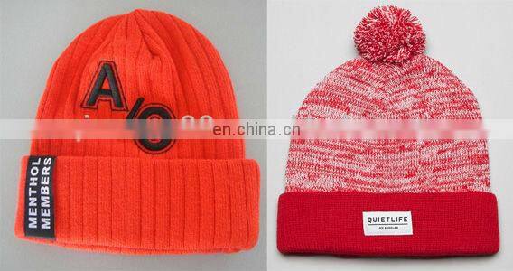 Mustard Plain Winter Beanie Woven Label Slouchy Beanie