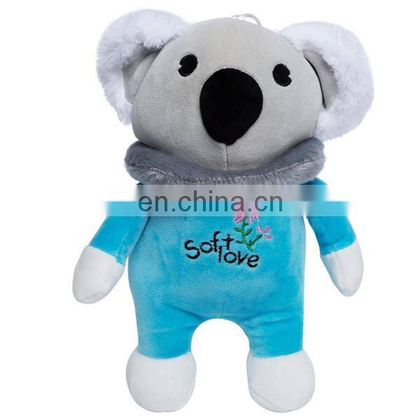 Grey Koala Bear Soft Toy With Ribbon Bowknot Cheap Wholesale Stuffed Animal Baby Koala Plush Toy