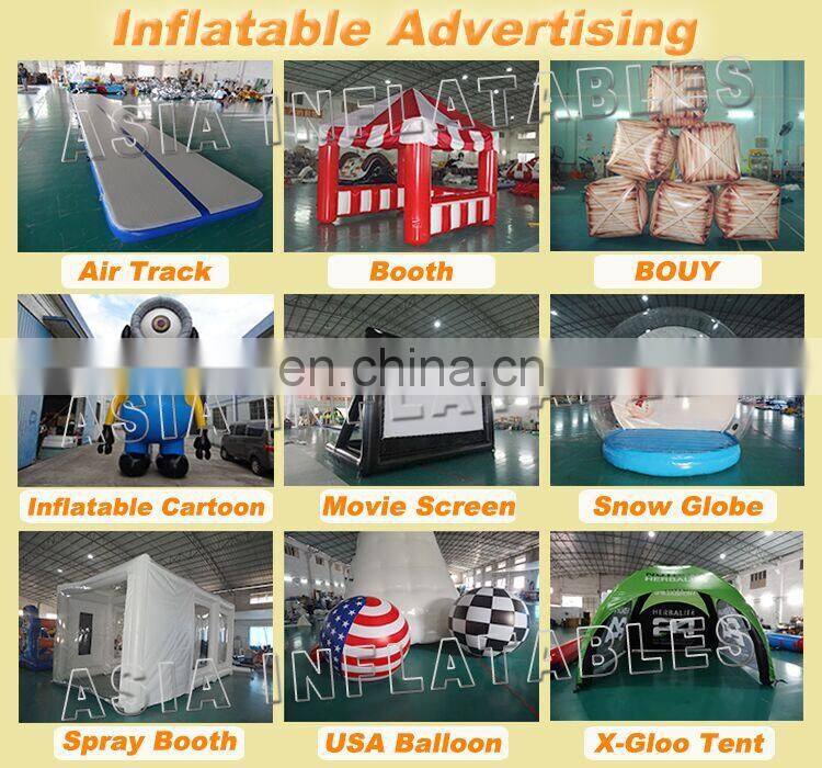Christmas Promotion PVC Tarpaulin Inflatable Snow Globe, Giant Inflatable Human Snowglobe with Advertising Background