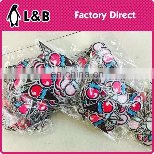 2017 embroidered 3d effect applique hot fix/iron on custom butterfly patch