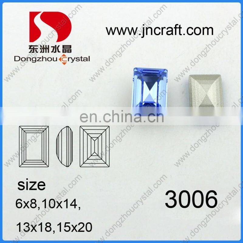 Colorful loose crystal stone silver base for jewelry element