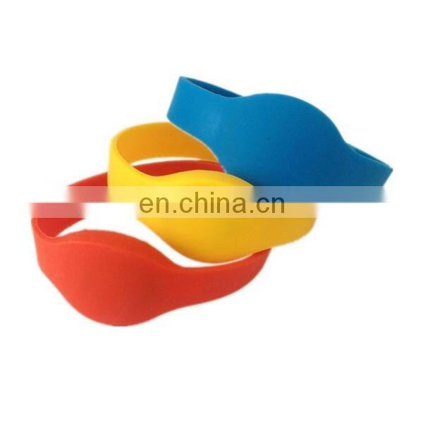 factory direct silicone rfid wristband with logo printing