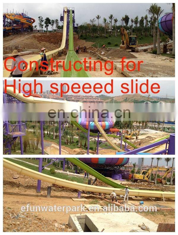 China Guangxi 30,000 Fiberglass Water Slide / Wave Pool / Family Water Playground Water Park
