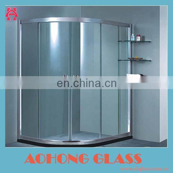 Hebei Tempered Glass Flat Architectural Iso Curved Tempered Glass , Curved Glass for Construction