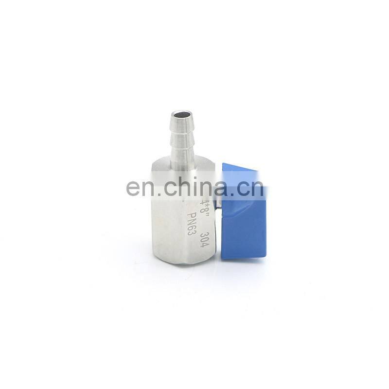 SS304 Pn63 Female NPT/BSP to Hose Adapter Mini Ball Valve