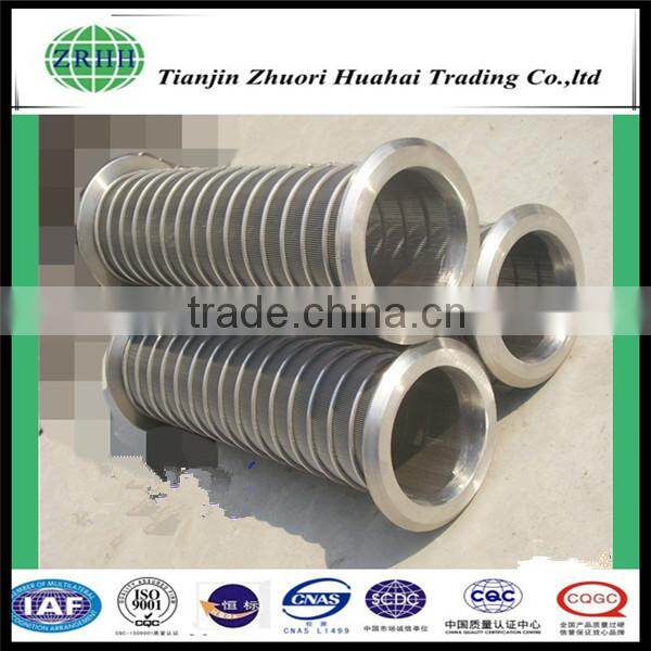 V wedge screen filter cartridge and cylindrical screen type strainer