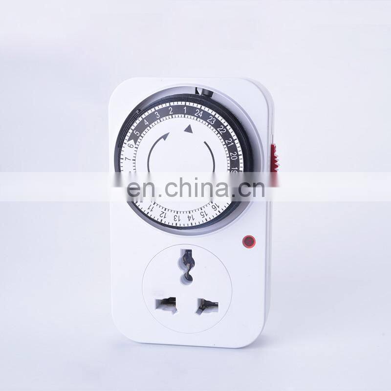 EU plug Mechanical timer switch 24 Hour Programmable Timer Switch Mechanical Timer 220V 16A Universal Socket