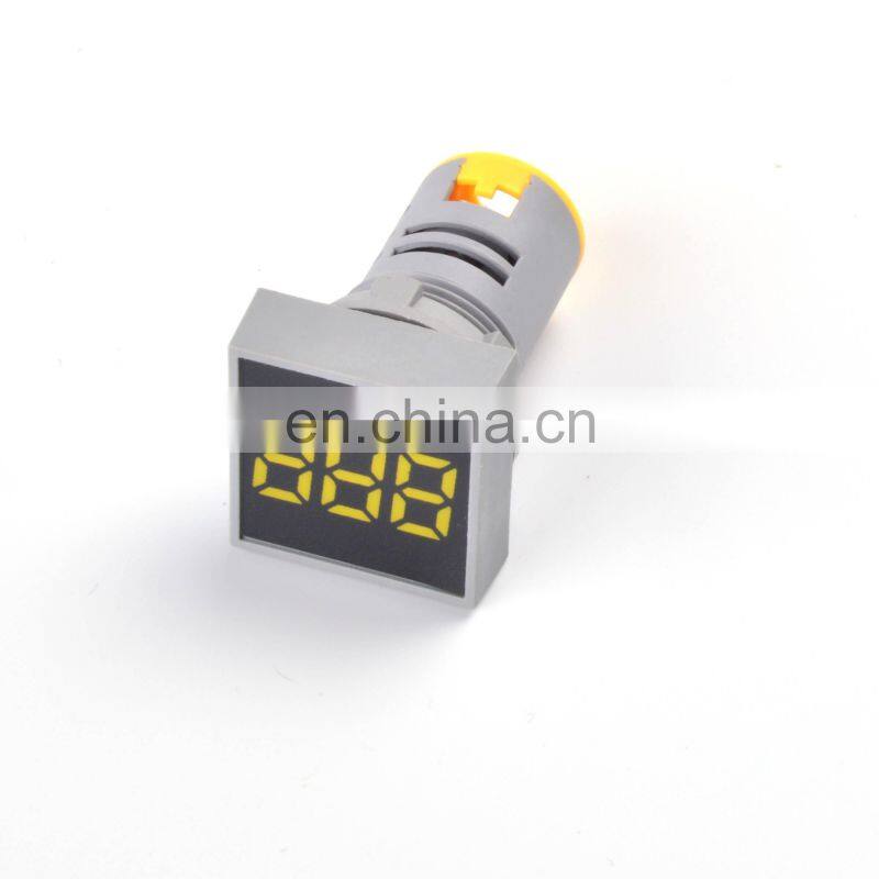 LED Voltmeter 22MM AC 20-500V Square Panel Digital Voltage Meter Indicator Light Digital Panel Indicator Voltmeter