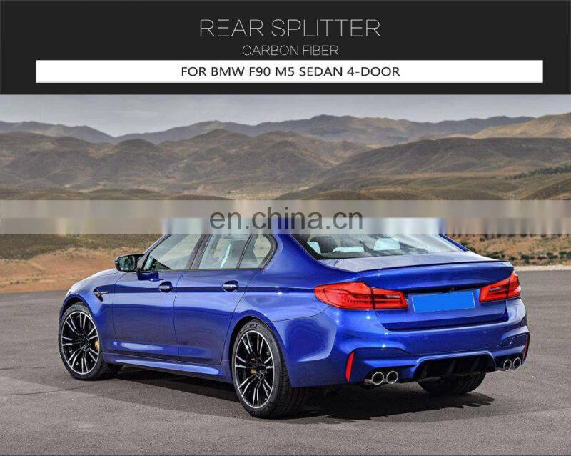 Carbon Fiber Rear Bumper Splitter for BMW F90 M5 Sedan 4-Door 2018-2019