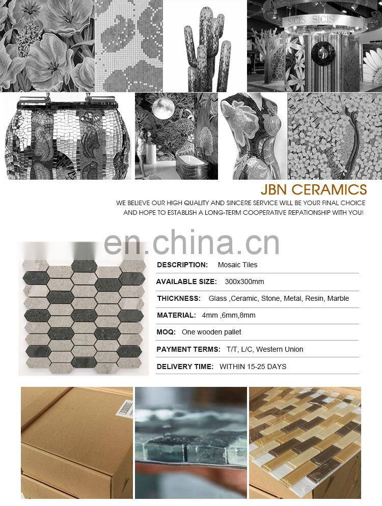 JBN High Quality Ceramic Tile Art Mosaic Waterjet cutting design matt surface ceramic Mosaic Wall Tile