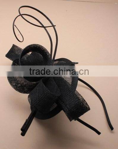 Wholesale Alibaba Sinamay Fabric Fascinator Headband For Ladies