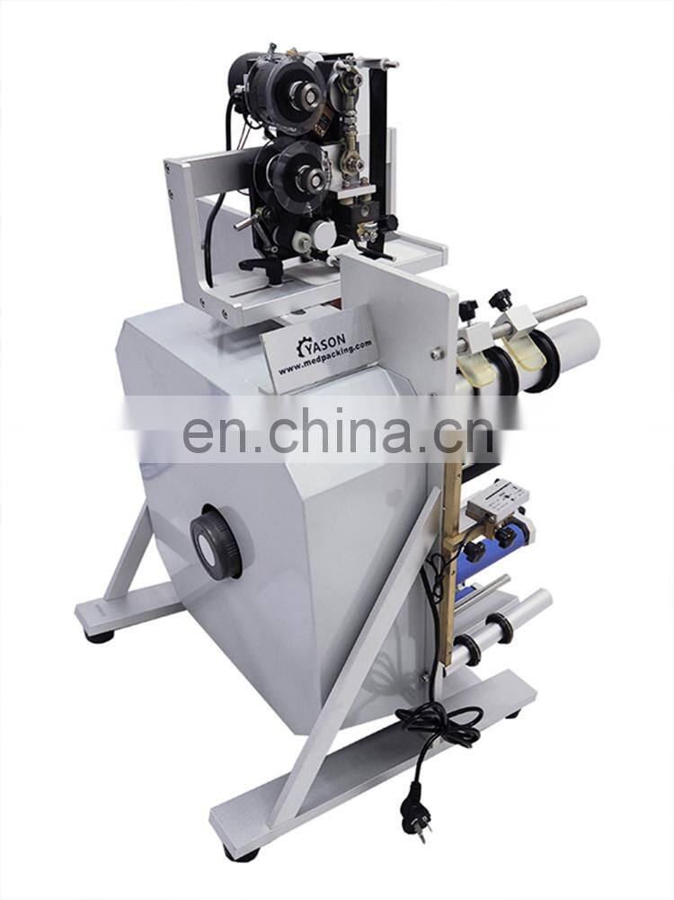 Semi-Automatic Labelling Machine Double Labeller for 2 labels with Printer