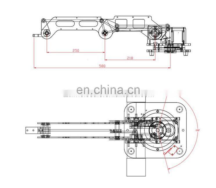 Silver 6061 Aluminum Alloy 3pcs 42 Gear Motors + 3-Axis Mechanical Robot Arm 3-DOF Robotic Arm