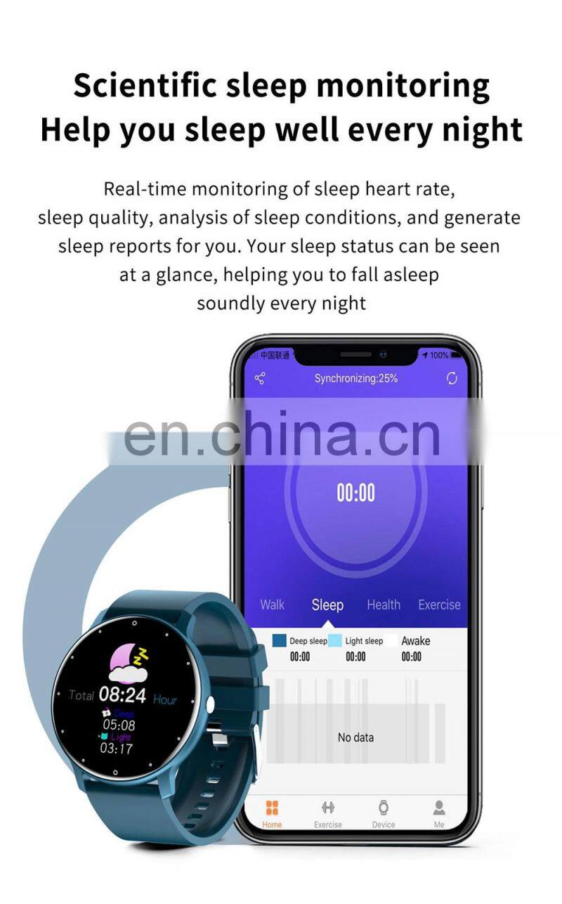 ZL02 Men Women Smartwatch For IOS Android Message Reminder Sleep Monitor Heart Rate mens smart watch android