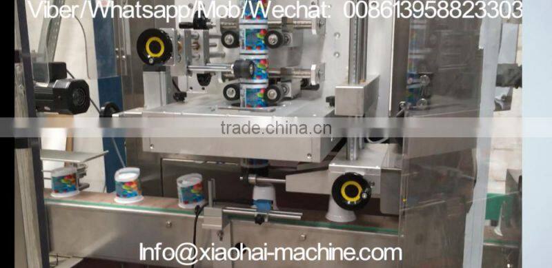 Full Automatic Half Full Body Cap Cup Bowl Container PVC PET Shrink Label Sleeving Machine