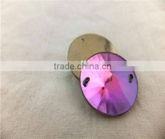 Purple Color Satellite Face stone for Carnival Decorations