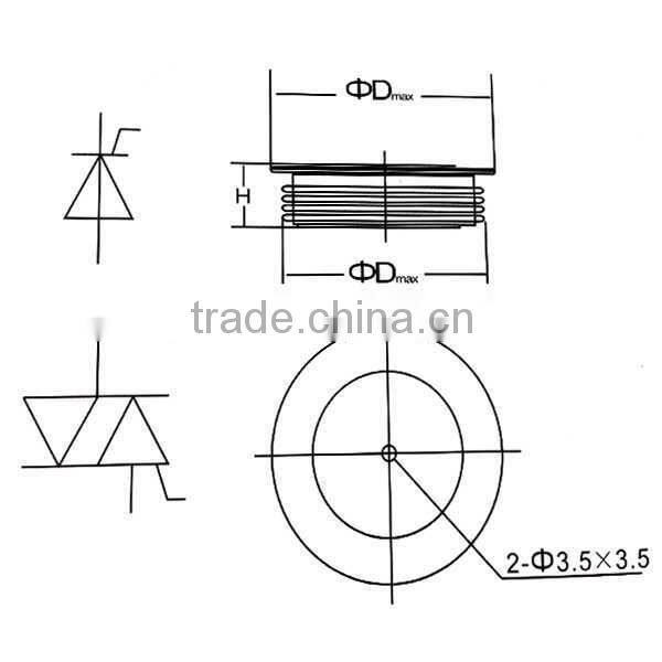 SCR fast turn off KK2500A/2700V Fast Switching Thyristor