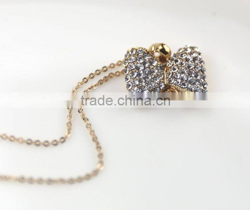 2015 New product cute bowknot pendant necklace China jewelry wholesale