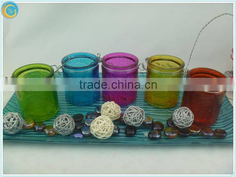 colored hanging tealight holders for garden