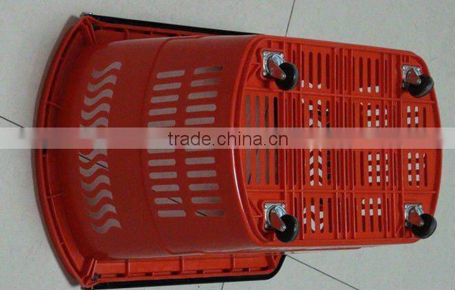 Adjustable bars wheel shopping basket