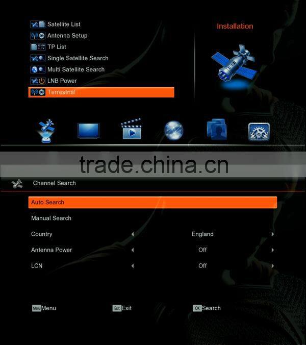 New arrival !!! 1080P FULL HD DVB S2 & T2 Openbox v8 combo hd satellite tv receiver with Best price MOQ from 1 piece