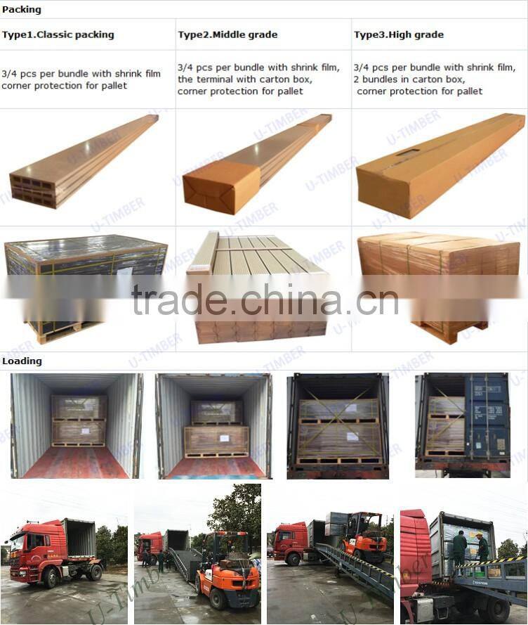 Anti-Slip WPC Solid Decking Wood Plastic Composite Outdoor Flooring for Swimming Pool