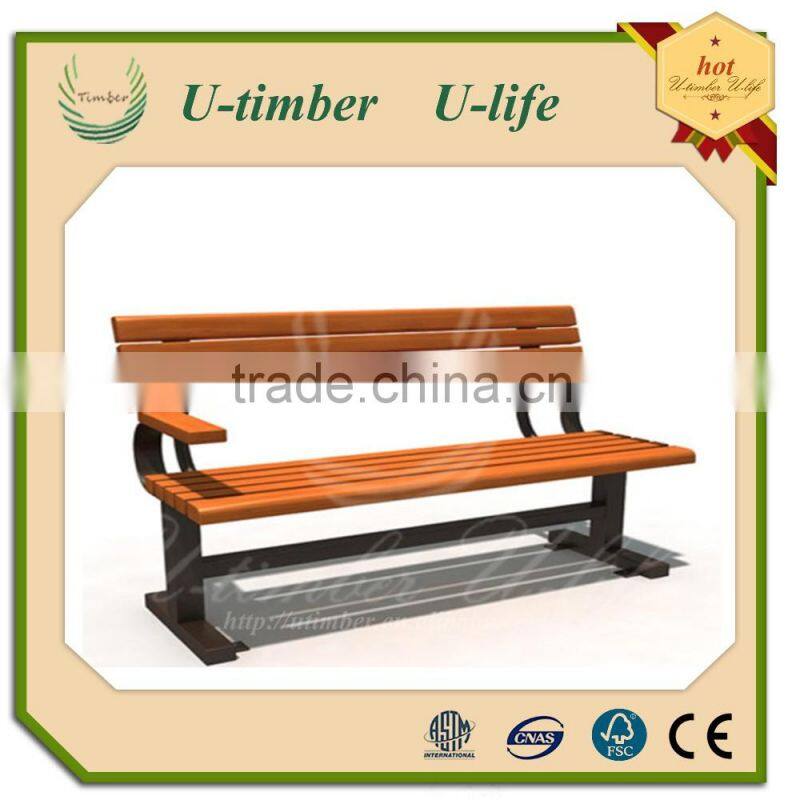 hospitality supplies wholesale outdoor furniture wpc composite bench modern long chair for rest station park leisure