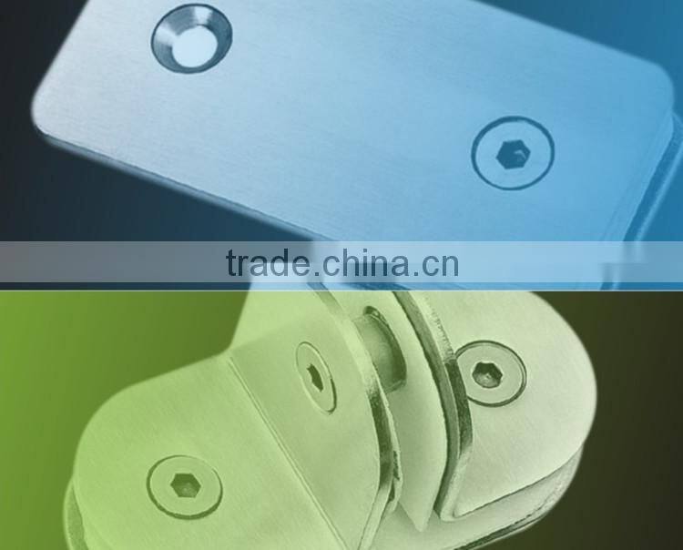 Stainless steel metal clip glass jars and SS handrail clamps and handrail glass fixing