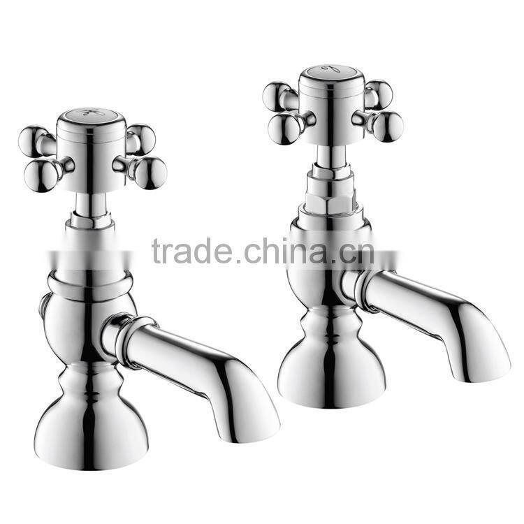 Chrome Bathroom Twin Hot and Cold Basin Taps
