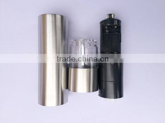 Fashion silver electric salt and pepper mill spice mill