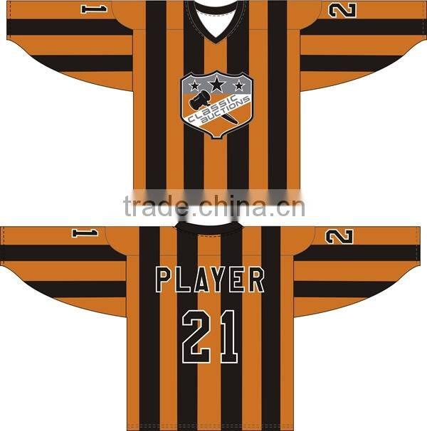 team wear sublimation ice hockey shirts design/ice hockey wear shirt