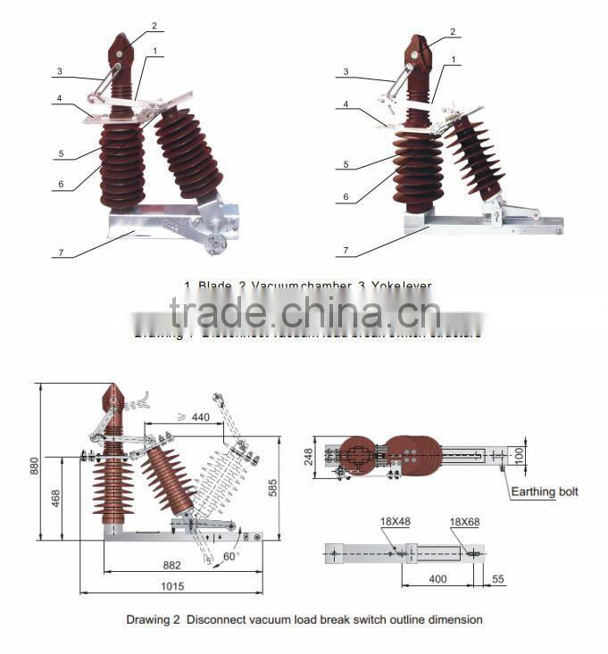 FZW39 -27.5 Railway Vacuum Load Break Switch sf6 load break switch