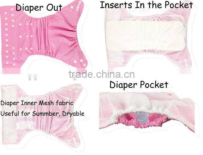 JCTrade Reuseable Modern Nappies Cover with Mesh Fabric Inner
