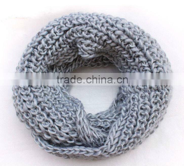 Best Selling Iceland Yarn Plain Knitted Winter Circle Loop Scarf